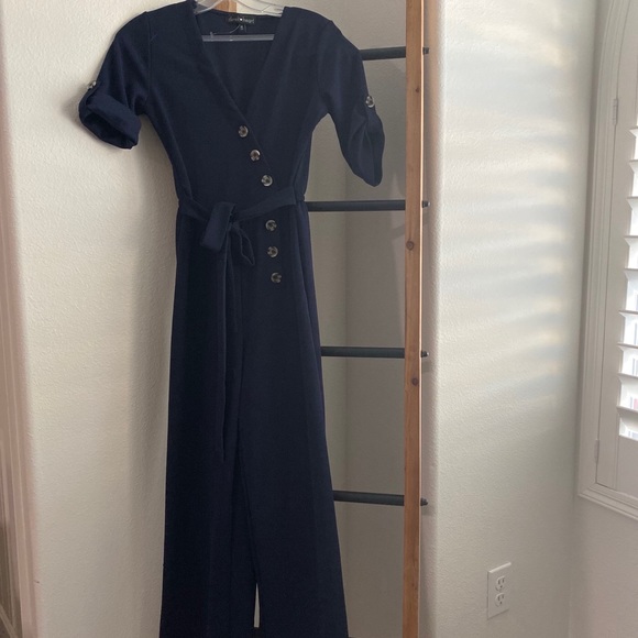 Blue pantsuit - Picture 2 of 2